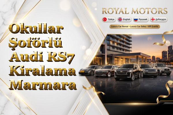 Okullar Şoförlü Audi RS7 Kiralama - Marmara