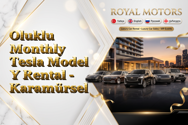 Oluklu Monthly Tesla Model Y Rental - Karamürsel