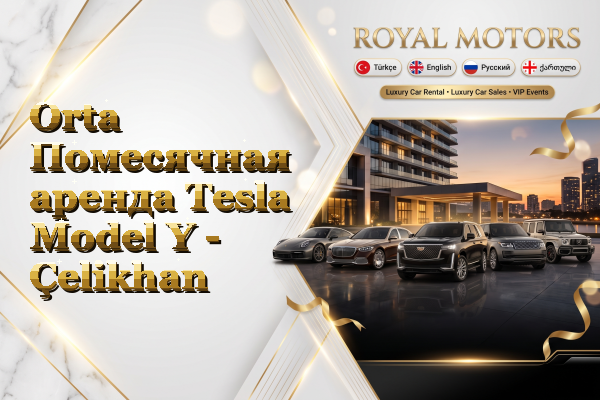 Orta Помесячная аренда Tesla Model Y - Çelikhan