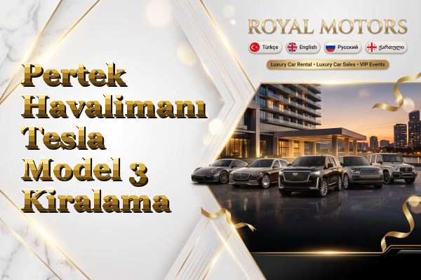 Pertek Havalimanı Tesla Model 3 Kiralama