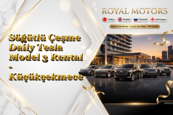 Söğütlü Çeşme Daily Tesla Model 3 Rental - Küçükçekmece