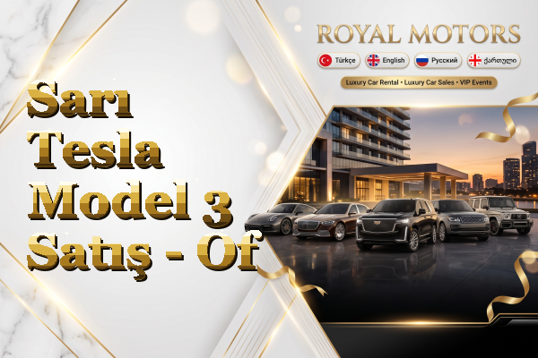 Sarı Tesla Model 3 Satış - Of