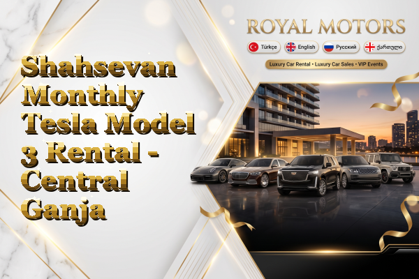 Shahsevan Monthly Tesla Model 3 Rental - Central Ganja