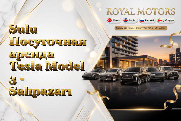 Sulu Посуточная аренда Tesla Model 3 - Salıpazarı
