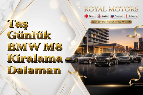Taş Günlük BMW M8 Kiralama - Dalaman
