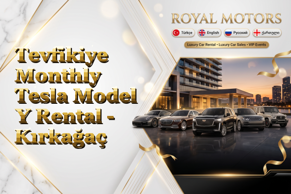 Tevfikiye Monthly Tesla Model Y Rental - Kırkağaç