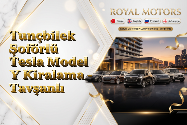 Tunçbilek Şoförlü Tesla Model Y Kiralama - Tavşanlı