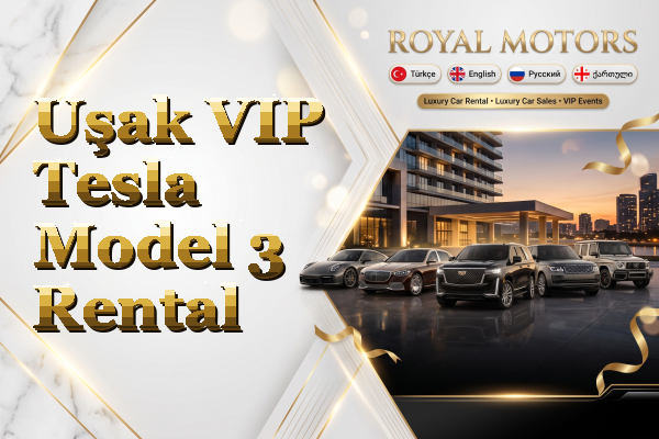 Uşak VIP Tesla Model 3 Rental