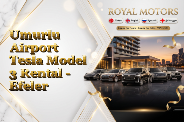 Umurlu Airport Tesla Model 3 Rental - Efeler