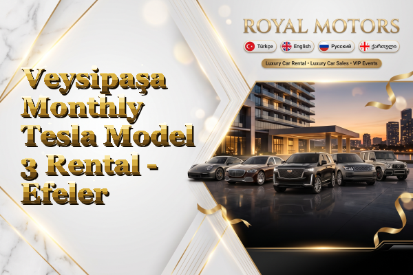 Veysipaşa Monthly Tesla Model 3 Rental - Efeler