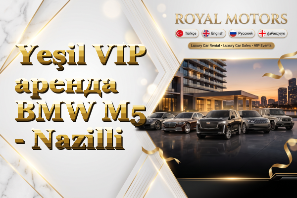 Yeşil VIP аренда BMW M5 - Nazilli
