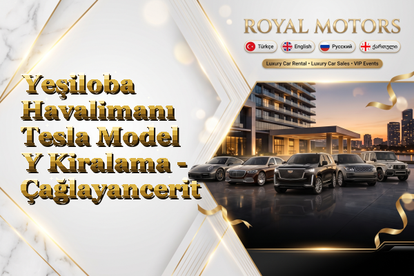 Yeşiloba Havalimanı Tesla Model Y Kiralama - Çağlayancerit