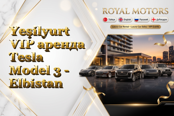 Yeşilyurt VIP аренда Tesla Model 3 - Elbistan
