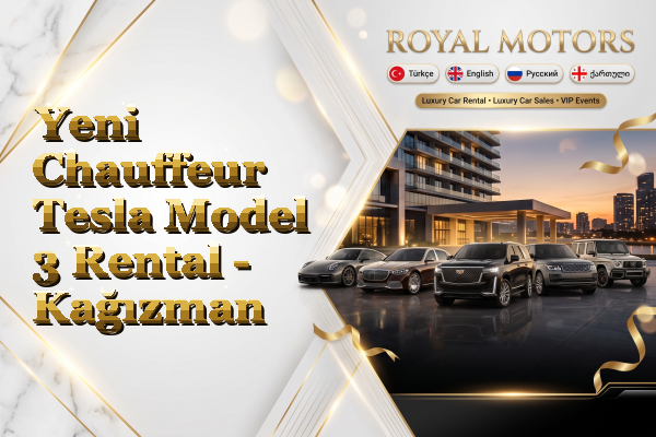 Yeni Chauffeur Tesla Model 3 Rental - Kağızman