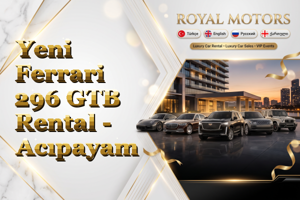 Yeni Ferrari 296 GTB Rental - Acıpayam