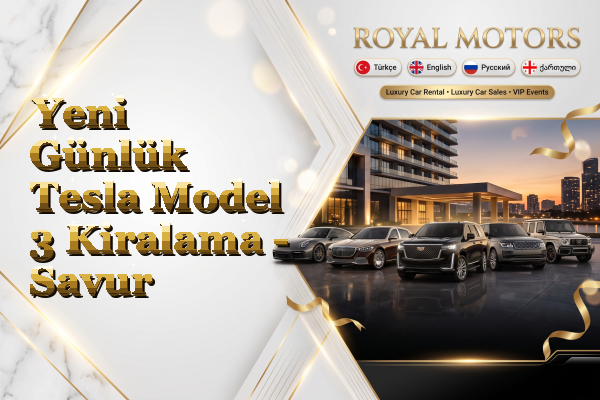 Yeni Günlük Tesla Model 3 Kiralama - Savur