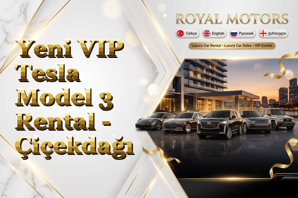 Yeni VIP Tesla Model 3 Rental - Çiçekdağı