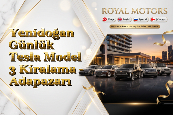 Yenidoğan Günlük Tesla Model 3 Kiralama - Adapazarı