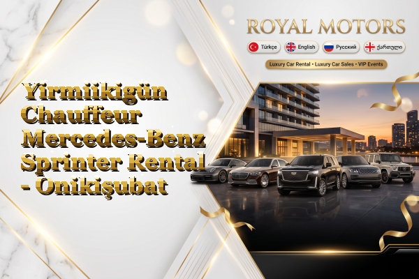 Yirmiikigün Chauffeur Mercedes-Benz Sprinter Rental - Onikişubat